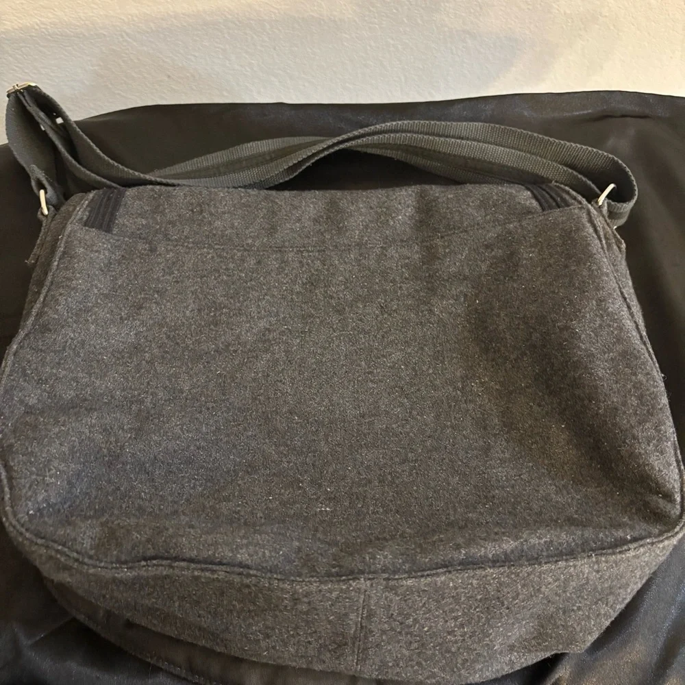 Gray Men's Large Shoulder Messenger Bag